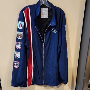 Lana Del Ray XXL RACING JACKET AUTHENTIC Sleeve Patches  blue with red